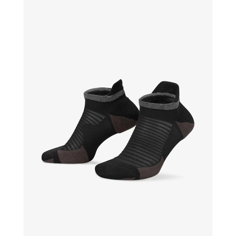 NWT Nike Unisex Spark Cushioned No Show Run Socks Black Size Small (CU7201-010)